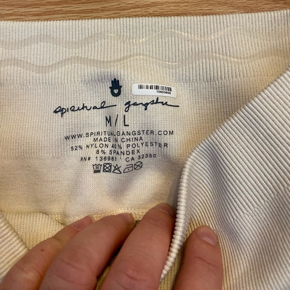 SPIRITUAL GANGSTER
AMARA WIDE RIB HEATHER SEAMLESS BIKER SHORT M/L NWOT - Picture 5 of 6